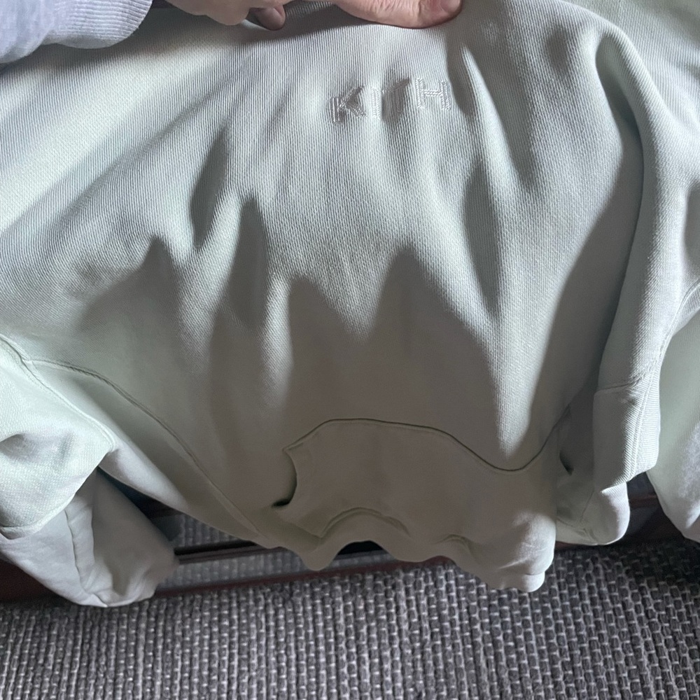 KITH WORN ONCE LIGHT GREEN HOODIE